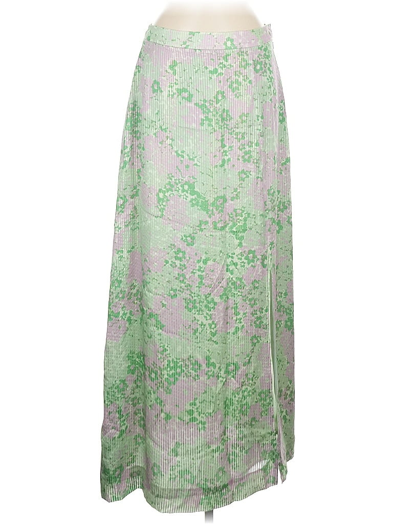 Pre-owned Etcetera Silk Skirt In Green