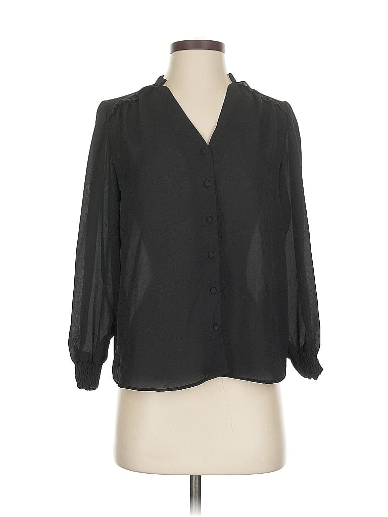 Click to view more detailed imagery on our partner's website Pre-owned Nanette Lepore 3/4 Sleeve Blouse In Black