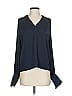 Gap 100% Polyester Blue Long Sleeve Blouse Size S - photo 1