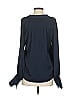 Gap 100% Polyester Blue Long Sleeve Blouse Size S - photo 2
