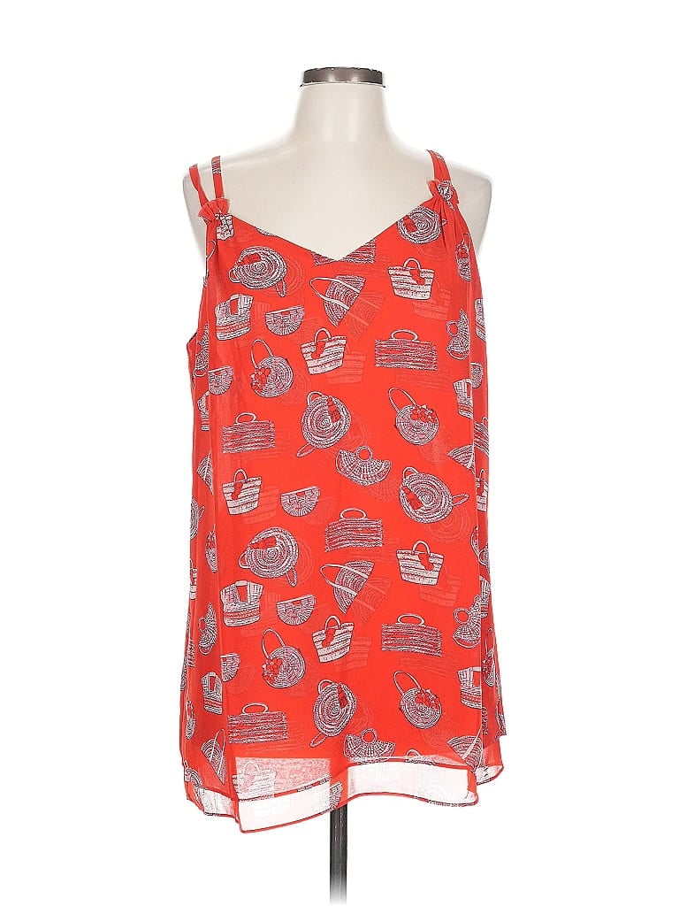 Pre-owned Cabi Sleeveless Blouse In Red