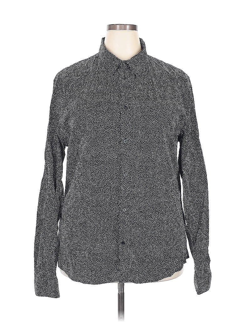 Pre-owned H&m Long Sleeve Button Down Shirt In Gray