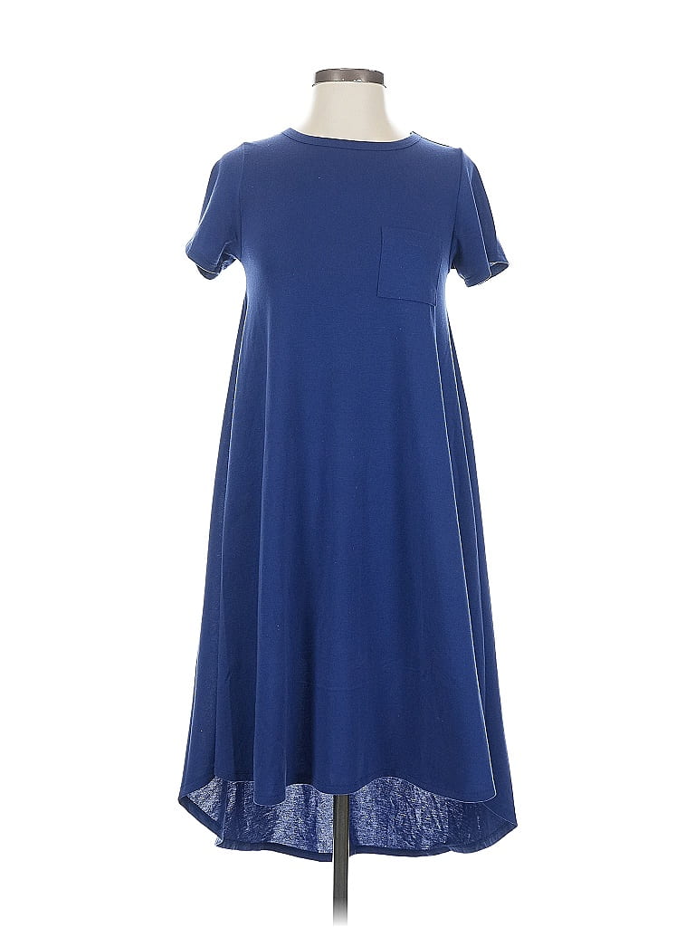 Pre-owned Lularoe Casual Dress In Blue