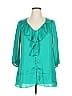 Spense 100% Polyester Teal 3/4 Sleeve Blouse Size XL - photo 1
