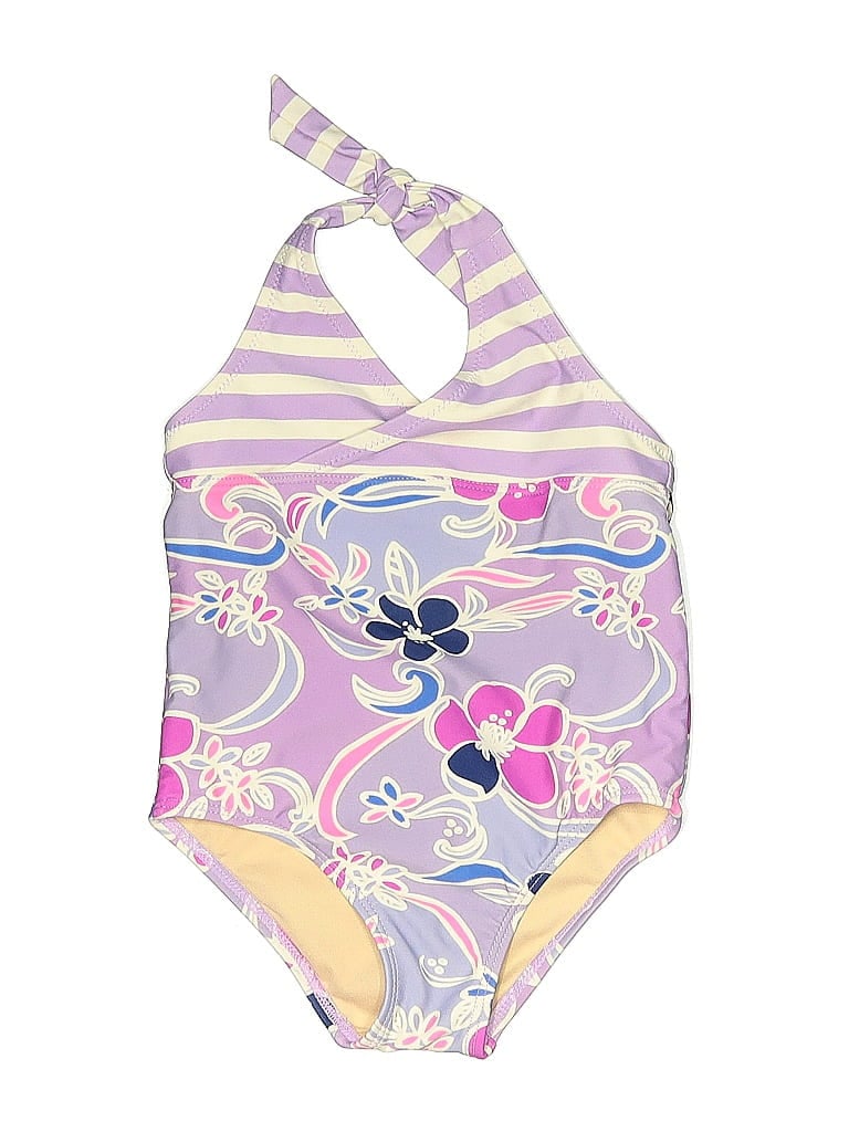 Pre-owned Tea Kids' One Piece Swimsuit In Purple