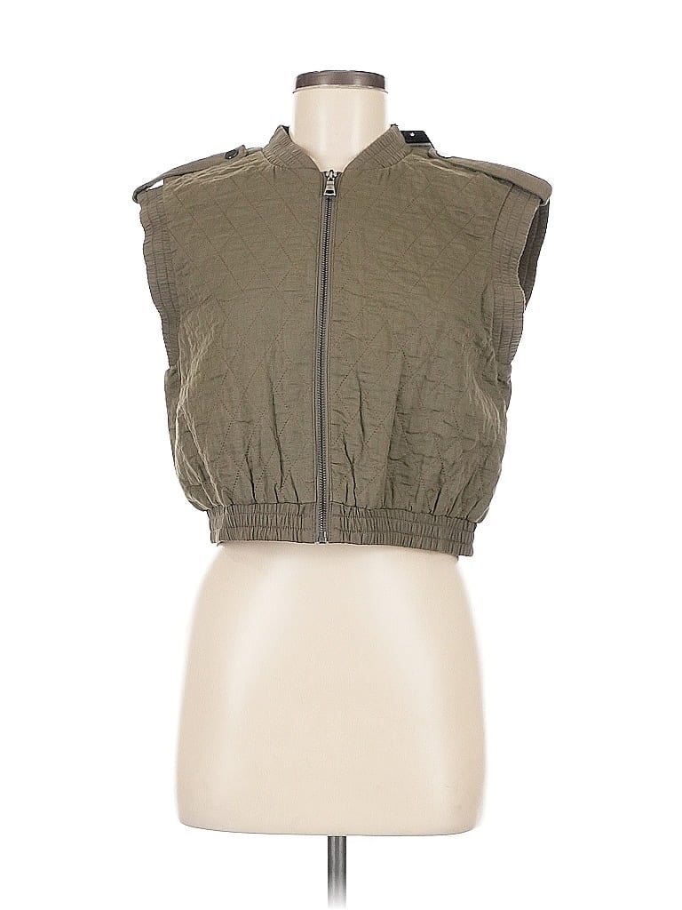 Pre-owned Bcbgmaxazria Vest In Green