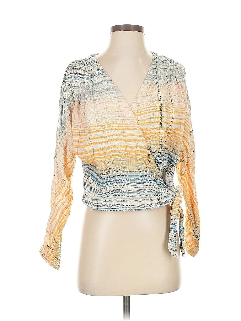 Pre-owned We The Free 3/4 Sleeve Blouse In Yellow