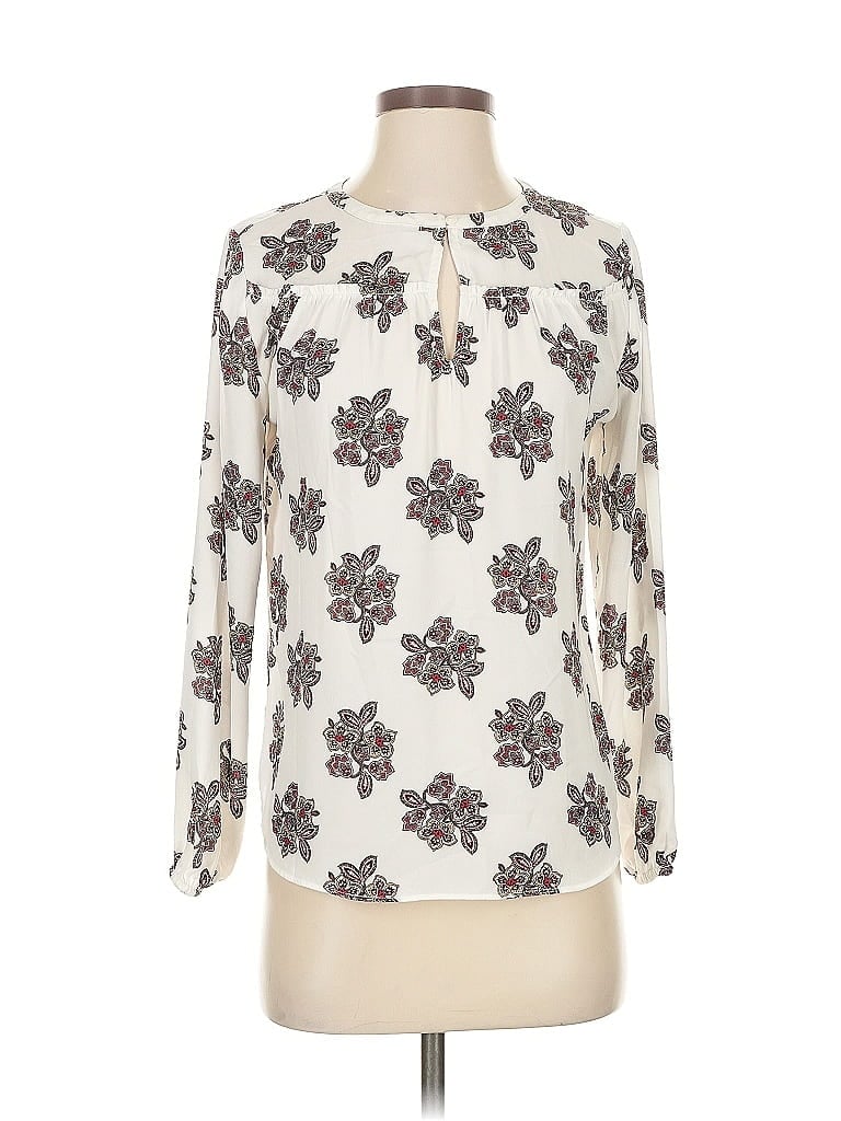 Pre-owned Ann Taylor Loft 3/4 Sleeve T-shirt In White