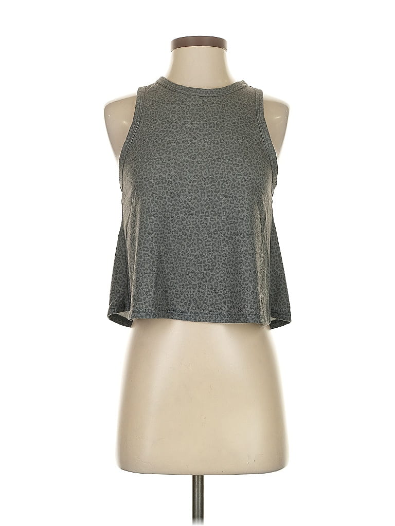 Pre-owned Altar'd State Tank Top Gray Halter Neckline Tops