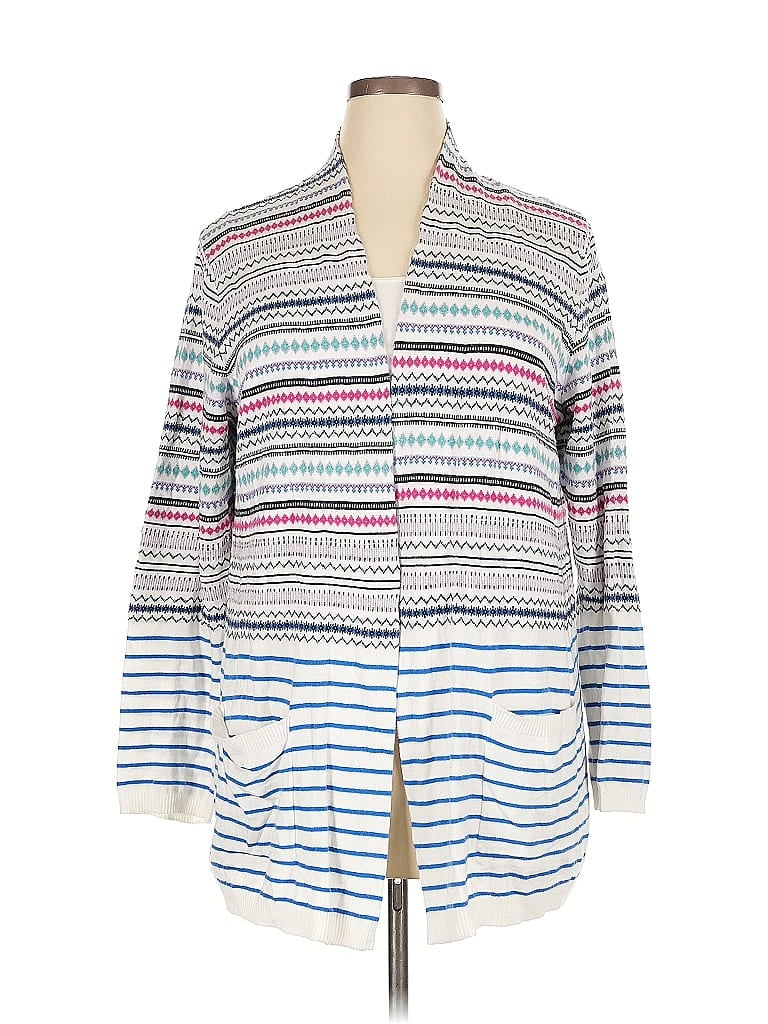 Pre-owned Talbots Outlet Cardigan Sweater In Blue