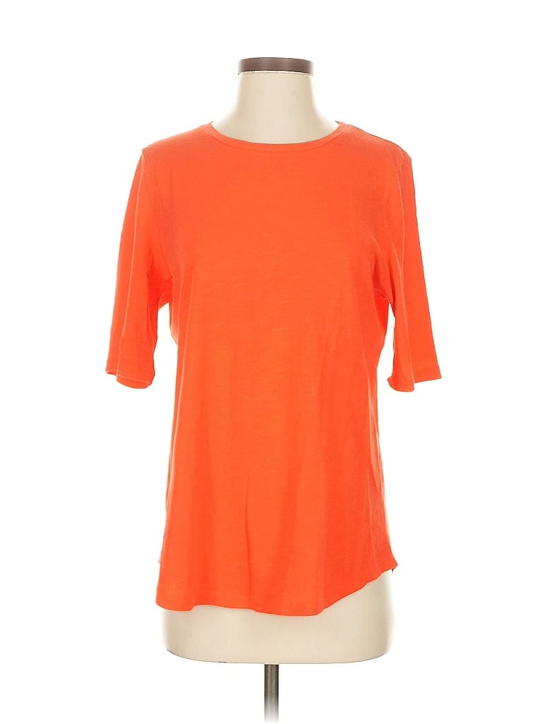 Pre-owned Eileen Fisher Short Sleeve T-shirt In Orange