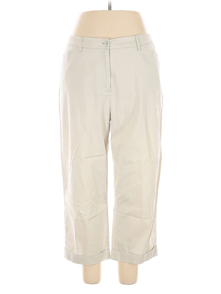 Pre-owned Jones New York Signature Khaki Pant In White