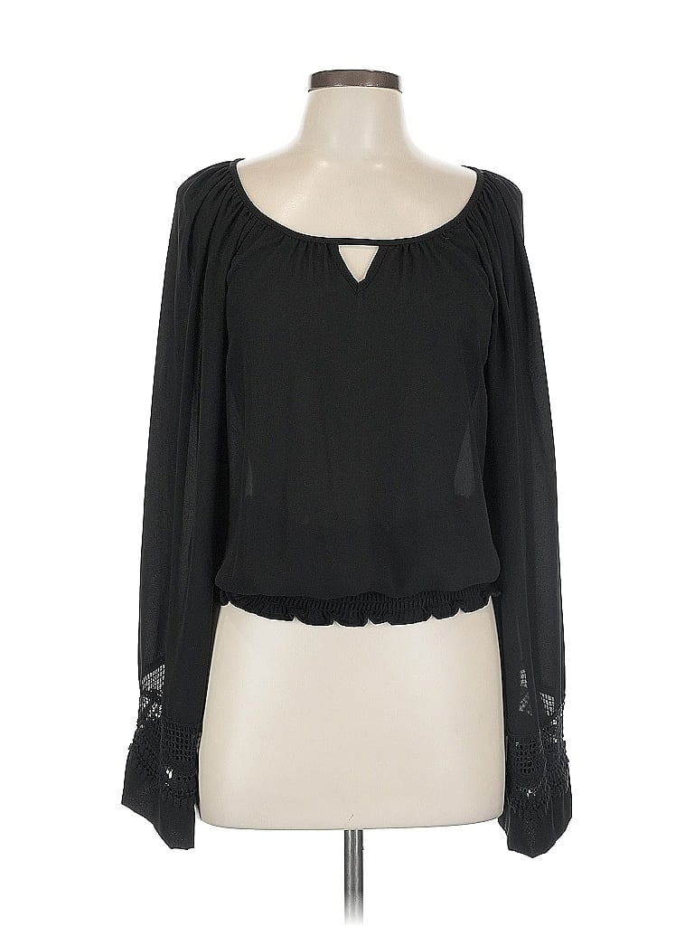 Pre-owned Xoxo Long Sleeve Blouse In Black