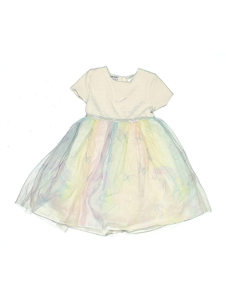 Pre-owned Blueberi Boulevard Kids' Dress In White