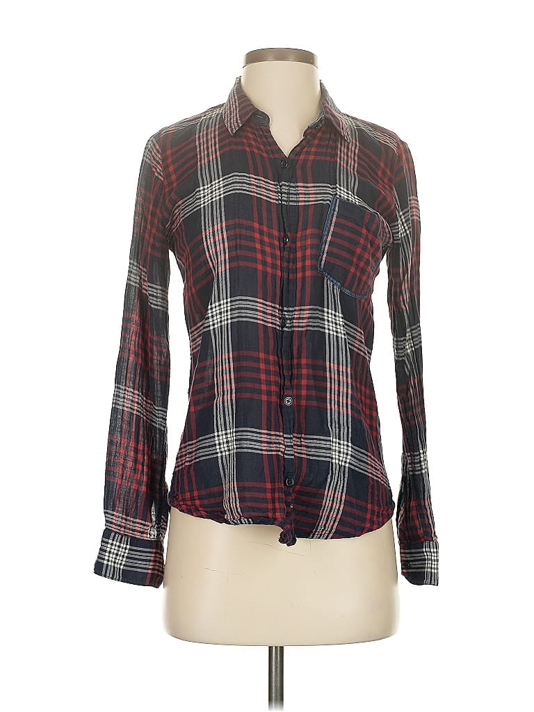 Pre-owned Rails Long Sleeve Blouse In Red