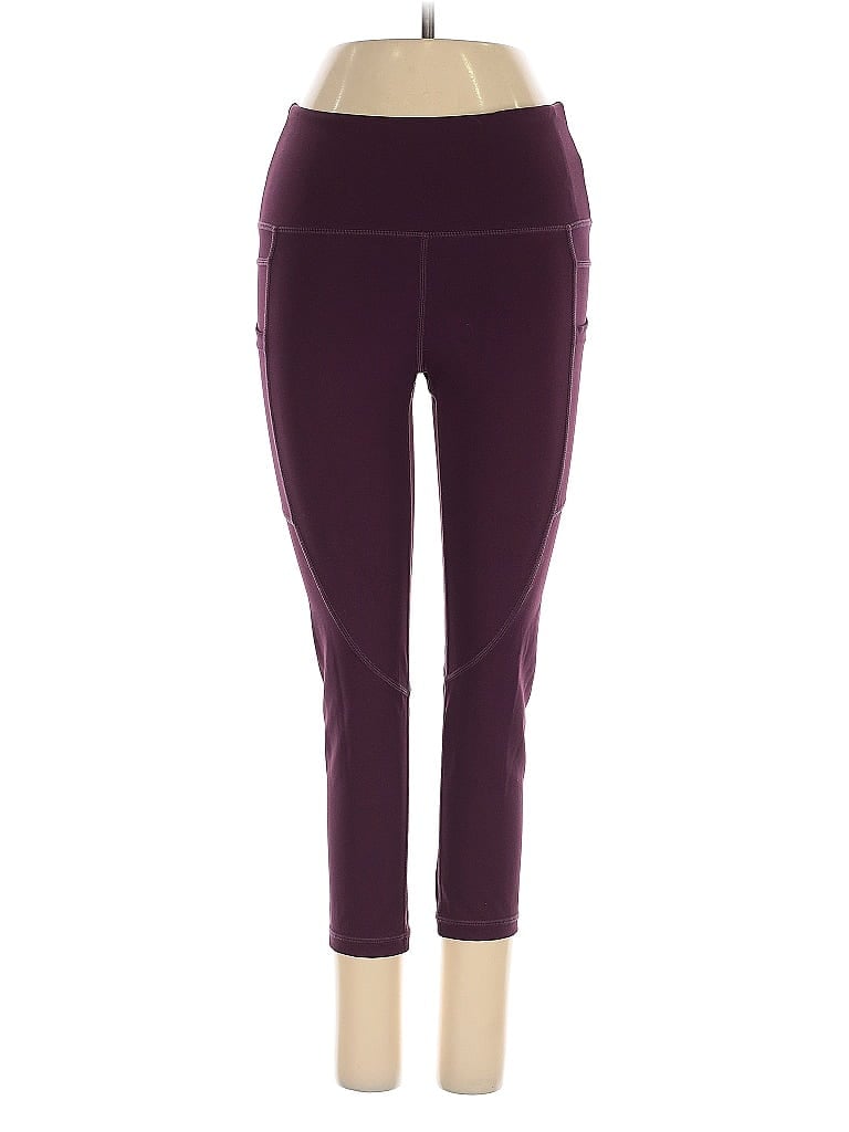Pre-owned Zyia Active Active Pants In Burgundy