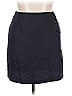 Michele Solid Black Blue Casual Skirt Size 14 - photo 1