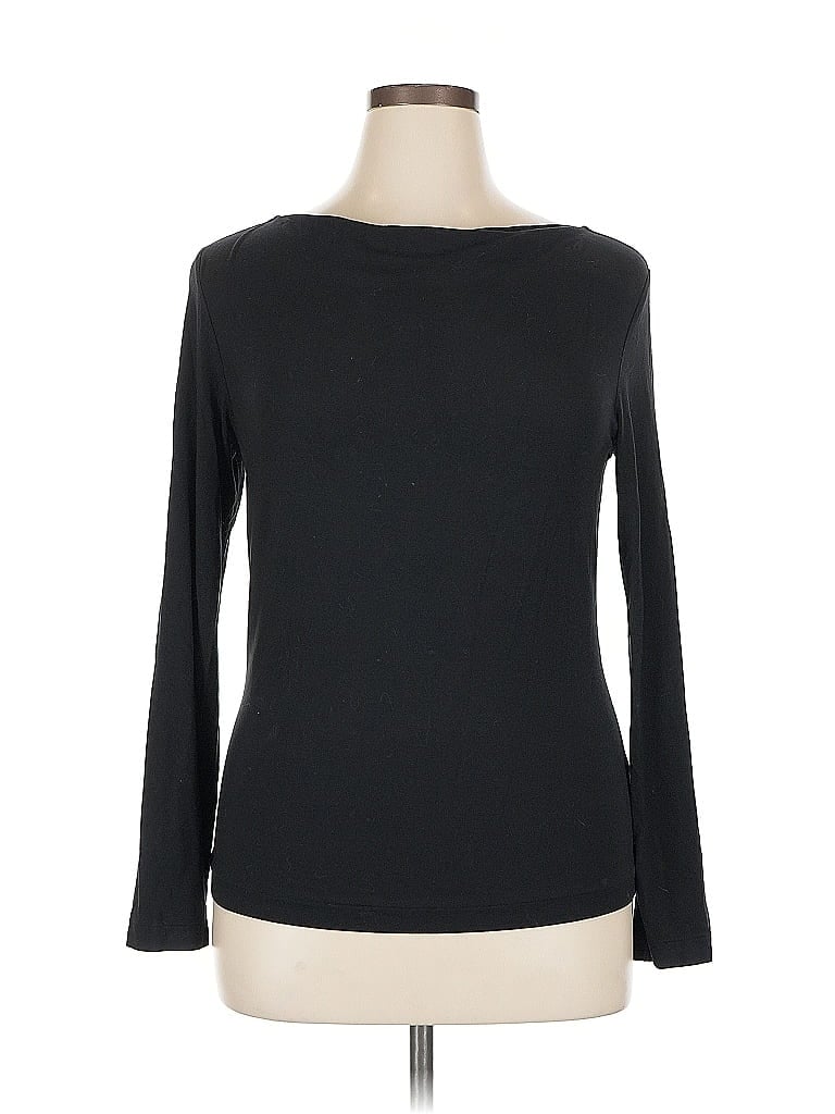 Pre-owned Banana Republic Long Sleeve T-shirt In Black
