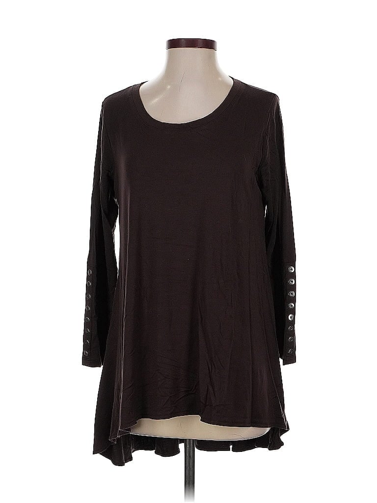 Pre-owned Comfy Usa 3/4 Sleeve T-shirt In Brown