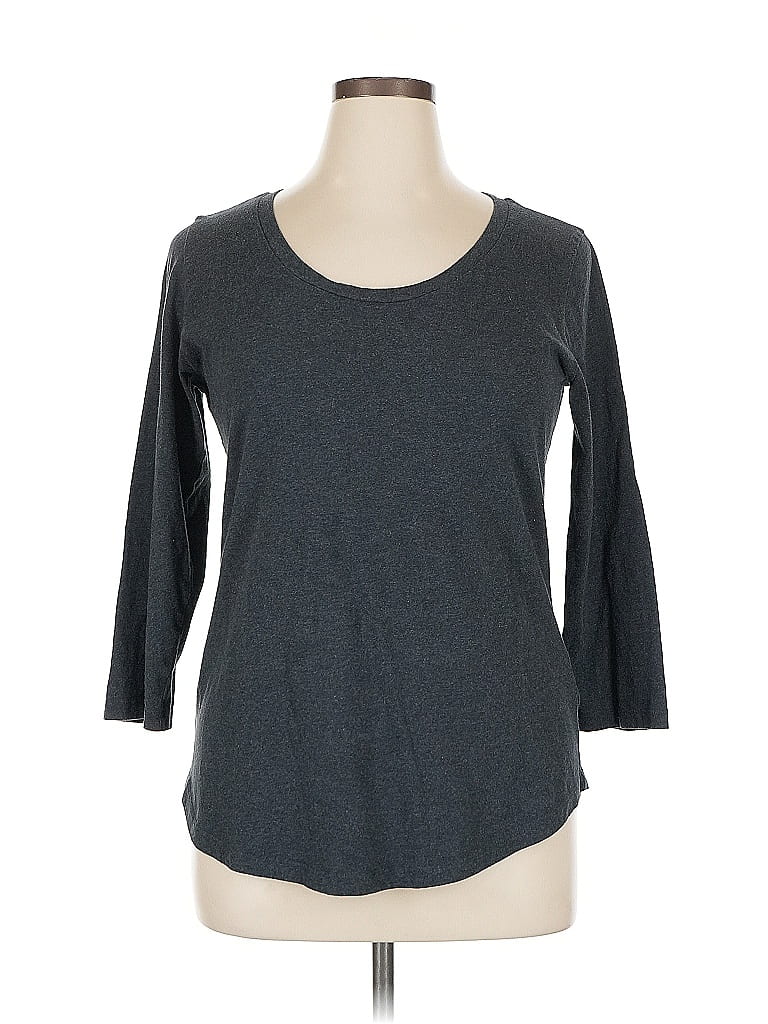 Pre-owned Synergy 3/4 Sleeve T-shirt In Gray