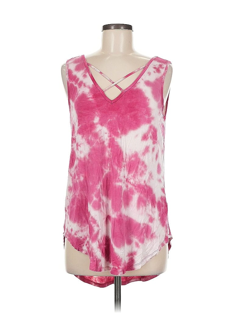 OLIVIA SKY Pre-owned Tank Top Pink Plunge Neckline Tops