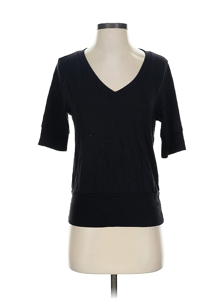 Pre-owned Athleta 3/4 Sleeve T-shirt In Black