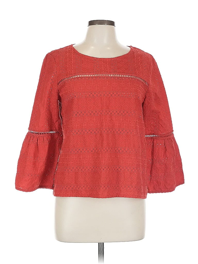 GAP Pre-owned 3/4 Sleeve Blouse In Red