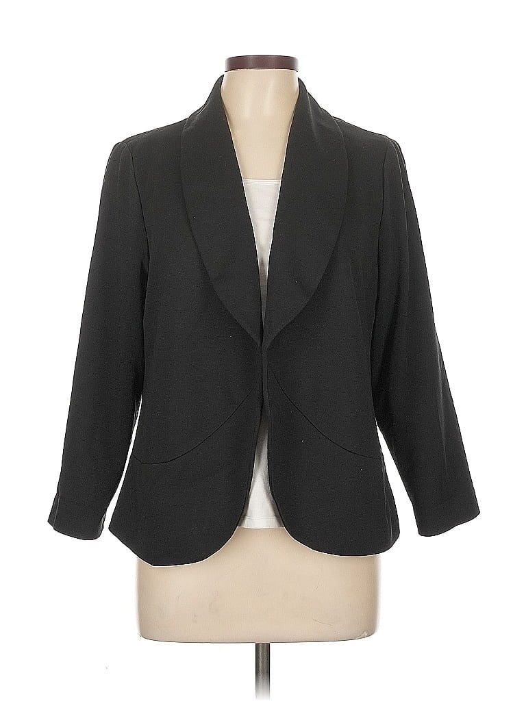 Pre-owned Chico's Blazer Jacket In Black