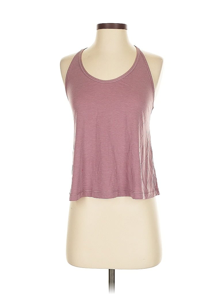 Pre-owned Lululemon Athletica Sleeveless Top Burgundy Halter Neckline Tops
