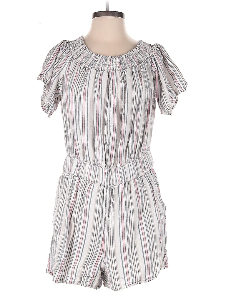 Pre-owned Ann Taylor Loft Outlet Romper In White