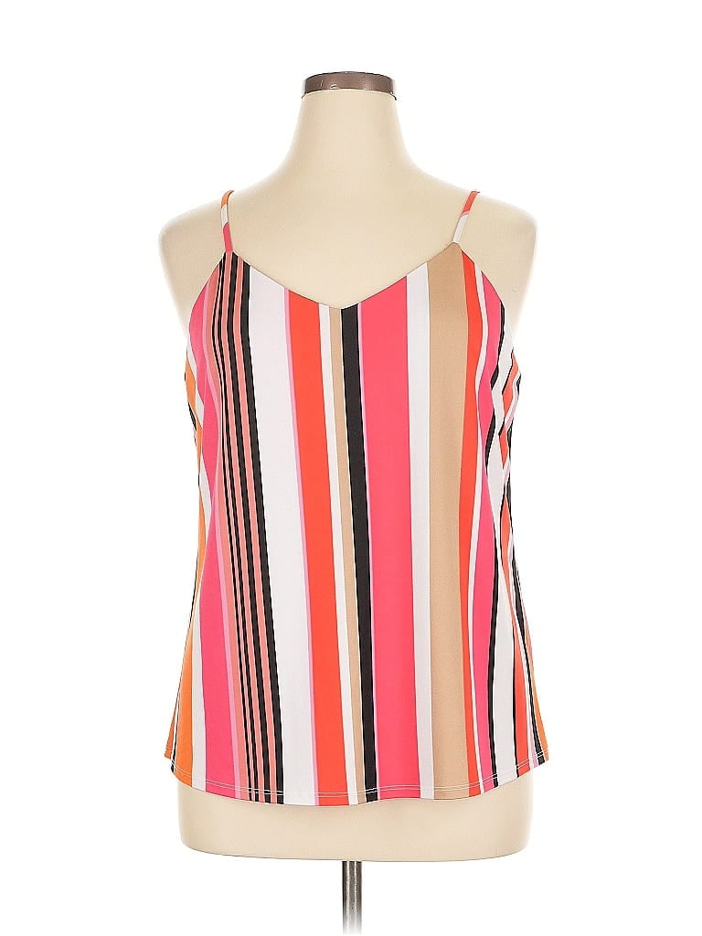 PERSEPTION CONCEPT Pre-owned Tank Top Pink Halter Neckline Tops