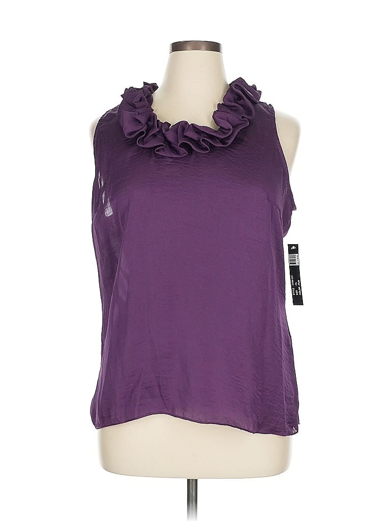 Pre-owned Milano Sleeveless Top Purple Cowl Neck Tops