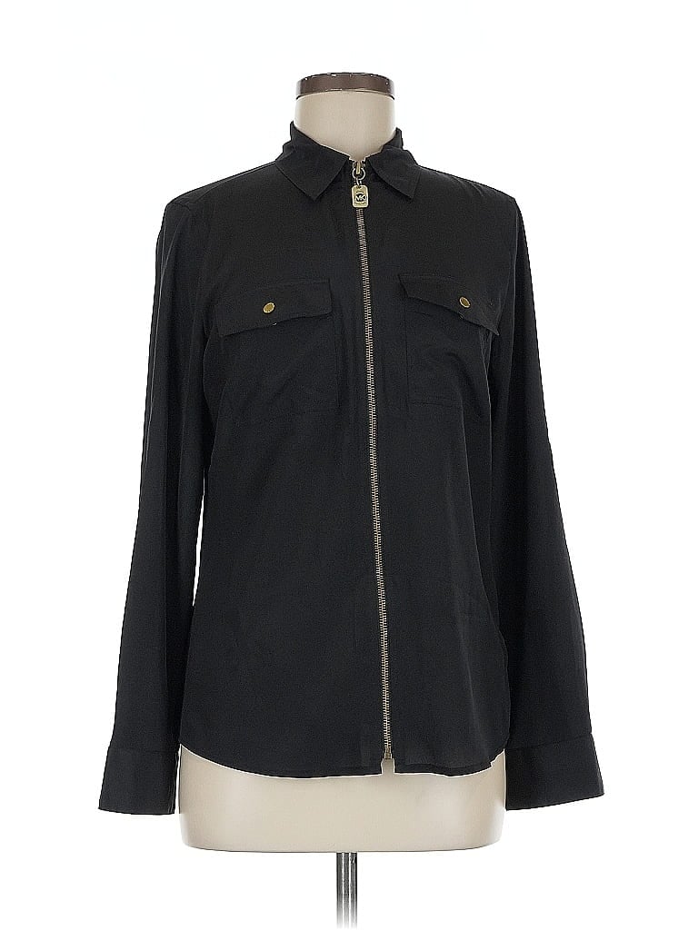 Pre-owned Michael Michael Kors Long Sleeve Blouse In Black