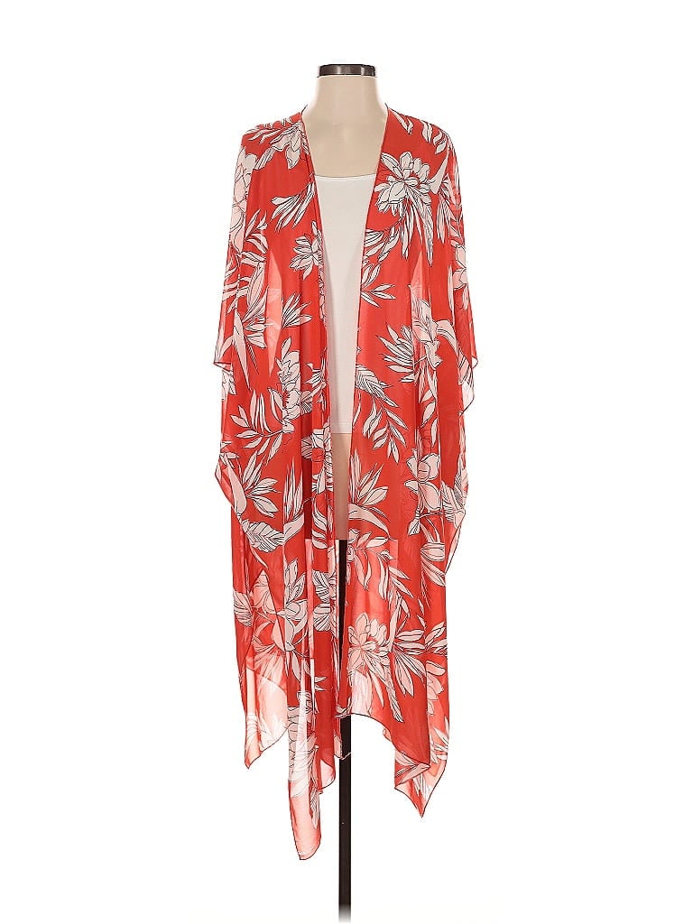 Pre-owned Forever 21 Contemporary Kimono In Orange