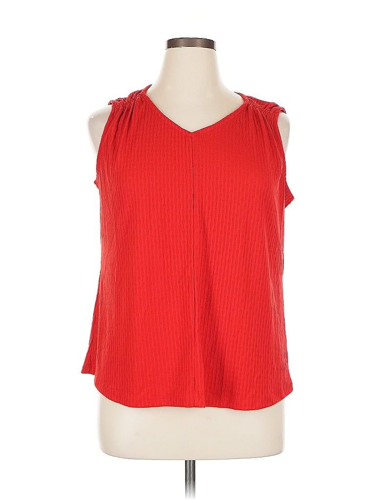 LIZ CLAIBORNE Pre-owned Sleeveless Blouse In Red