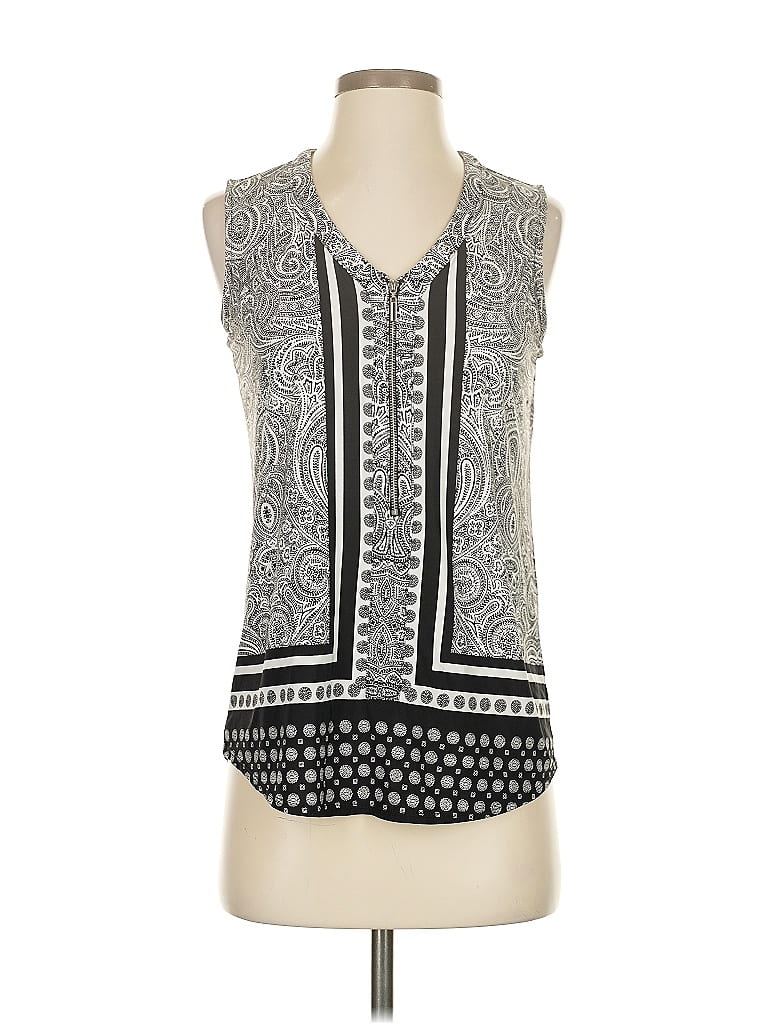 Pre-owned Inc International Concepts Sleeveless Blouse In Silver