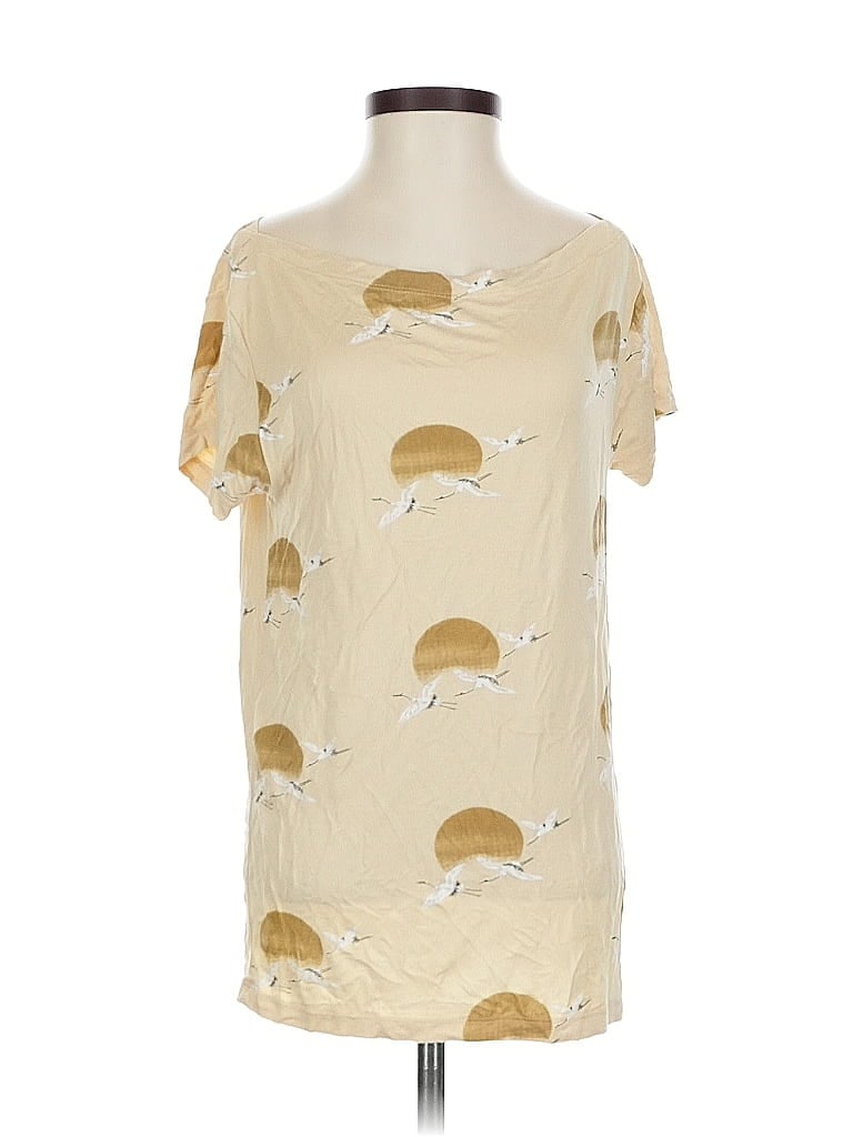 Pre-owned Assorted Brands Short Sleeve T-shirt In Gold