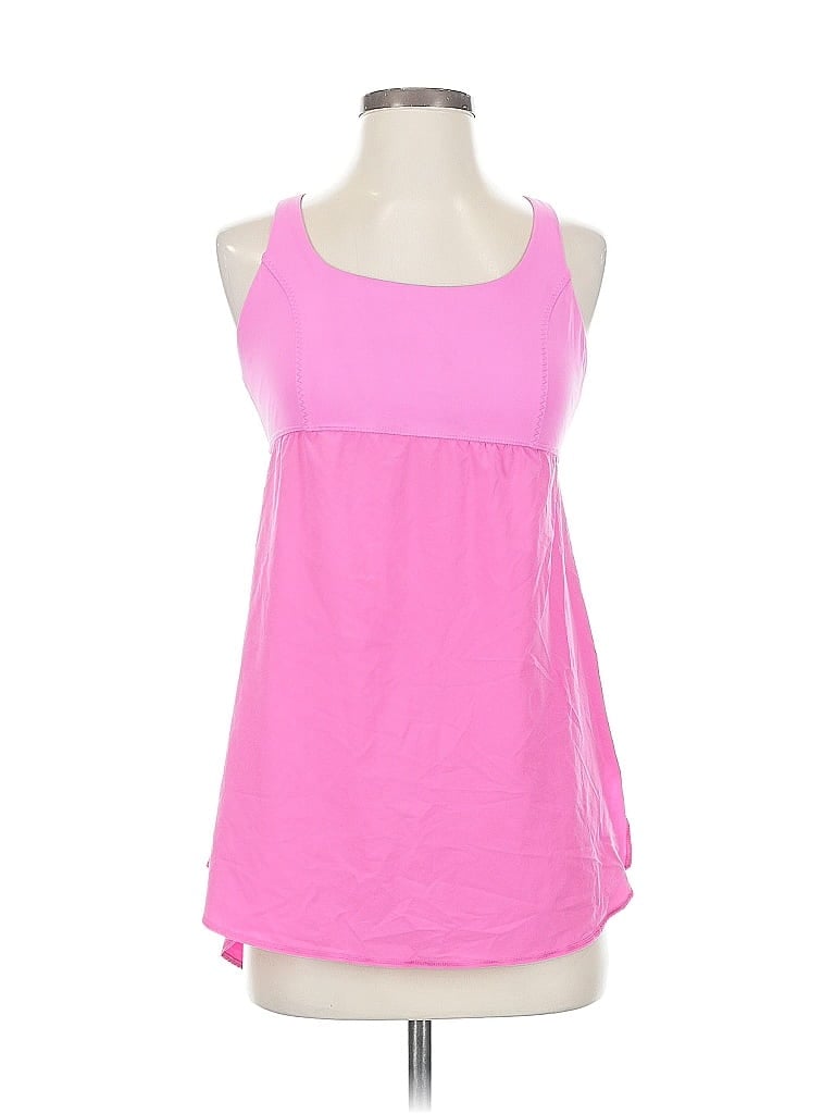 Pre-owned Lululemon Athletica Tank Top Pink Halter Neckline Tops