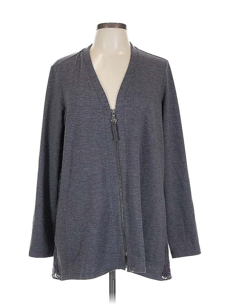 Pre-owned Logo Lounge Cardigan Sweater In Gray