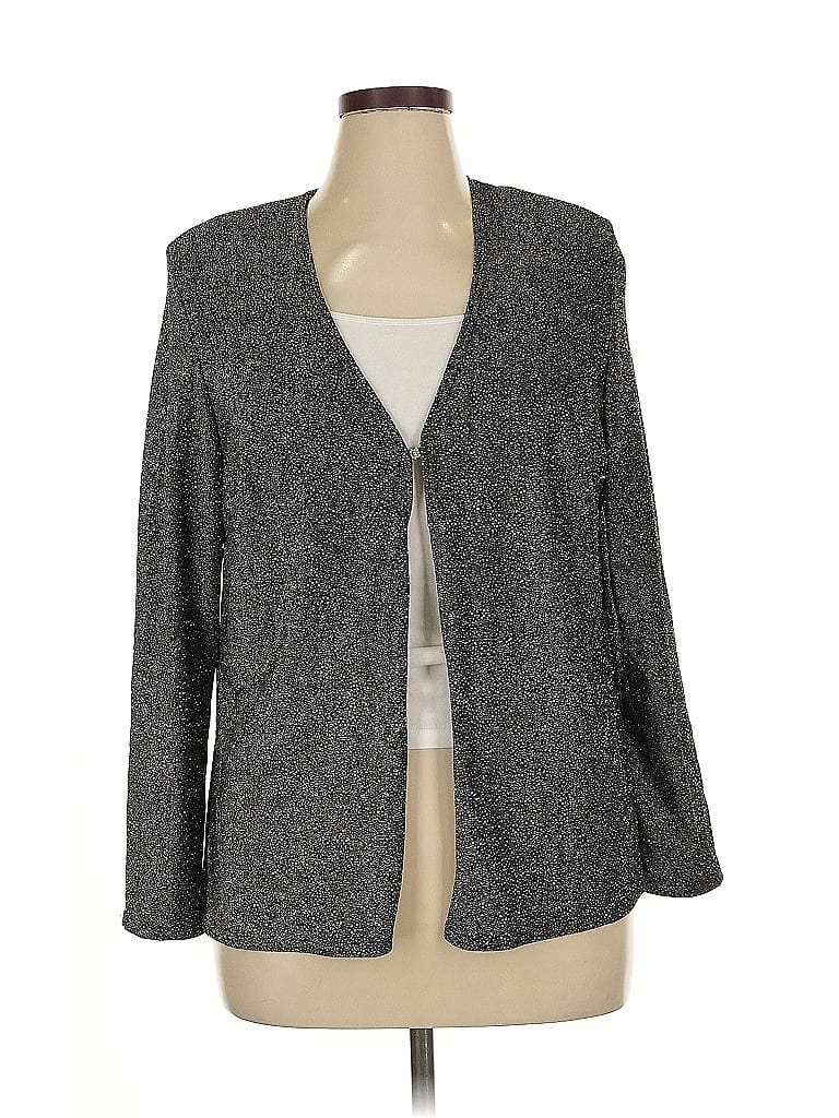 Pre-owned Onyx Nite Cardigan Sweater In Gray