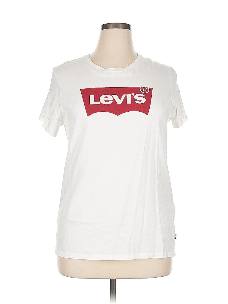 Pre-owned Levi's Short Sleeve T-shirt In White