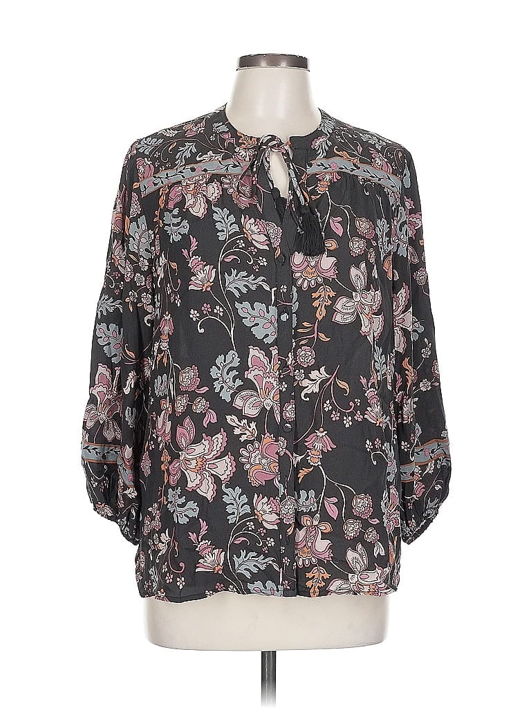 Pre-owned Lovestitch Long Sleeve Blouse In Gray