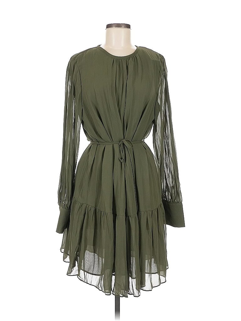 Pre-owned Mng Casual Dress In Green