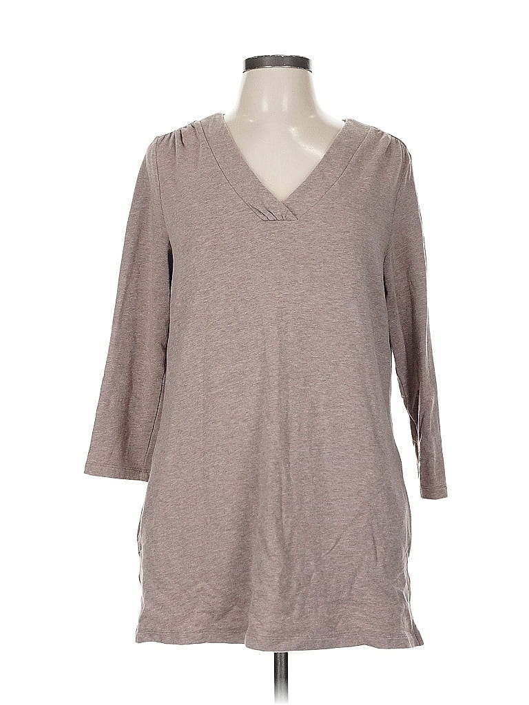 Pre-owned Lands' End Casual Dress In Gray