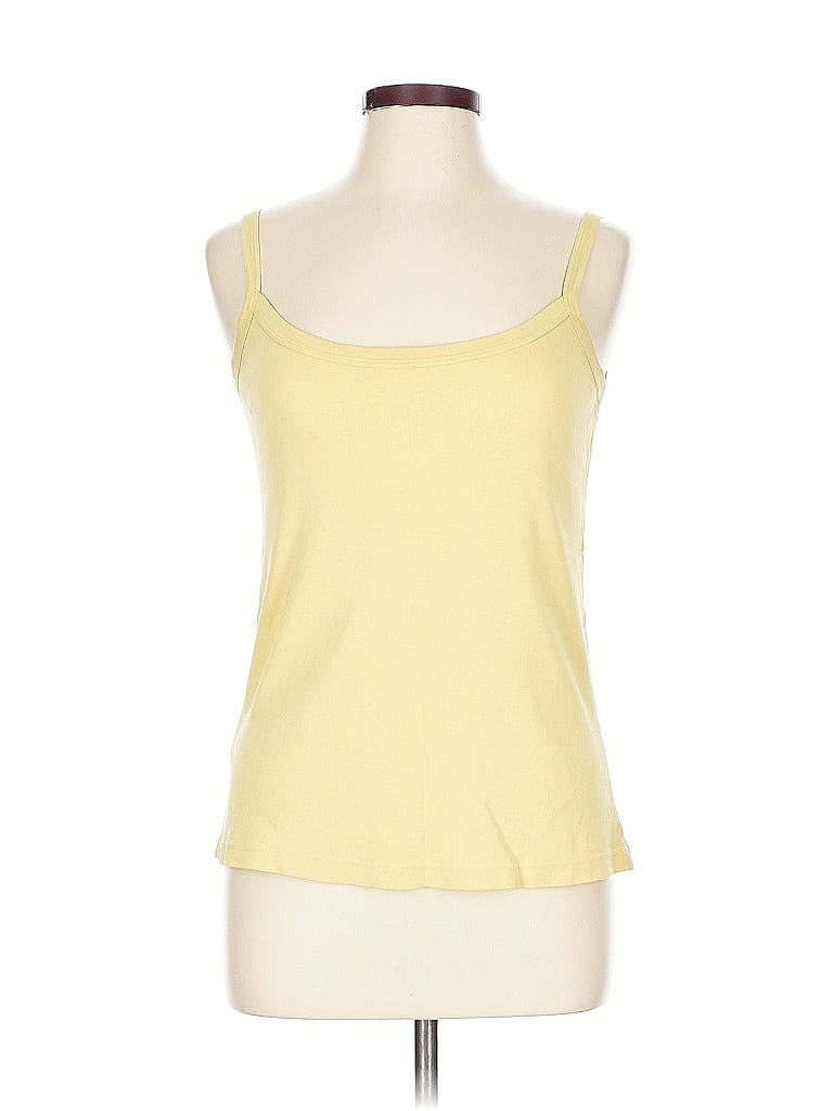 Pre-owned Tommy Bahama Tank Top Yellow Sweetheart Neckline Tops