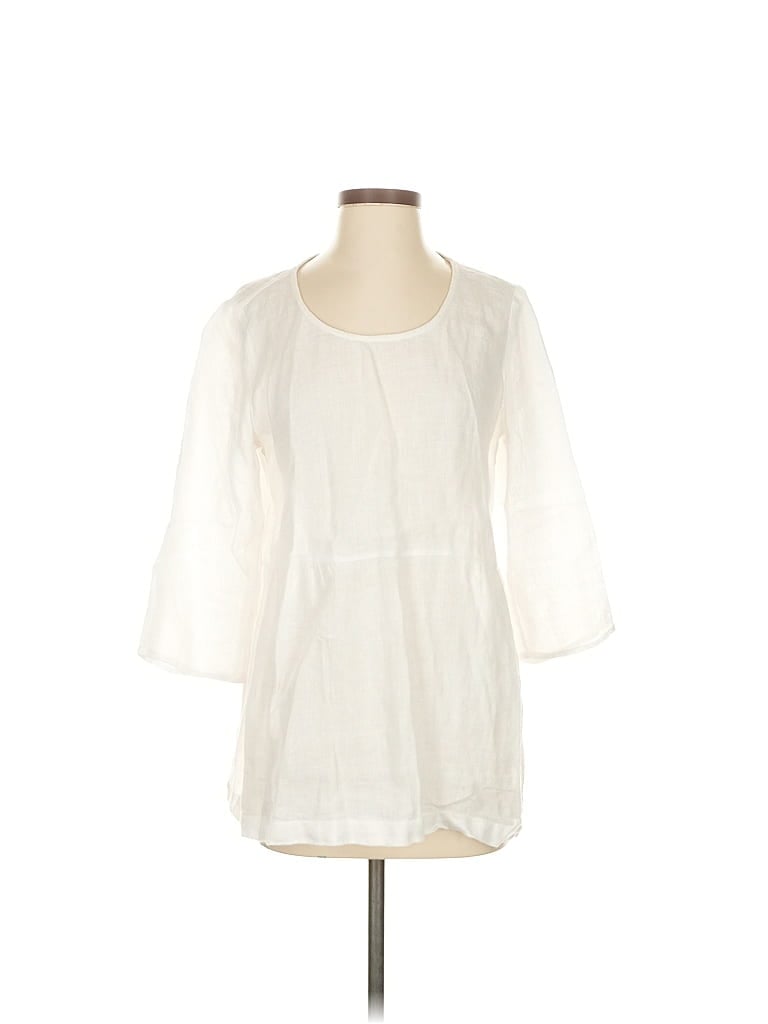 Pre-owned Purejill 3/4 Sleeve Blouse In White