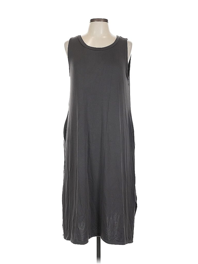 Pre-owned Zenana Outfitters Casual Dress In Gray