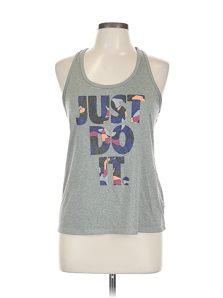 Click to view more detailed imagery on our partner's website Pre-owned Nike Tank Top Green Halter Neckline Tops