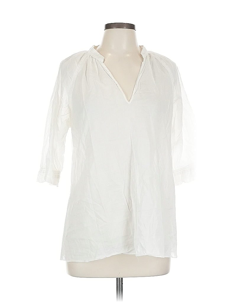 Pre-owned Lucky Brand 3/4 Sleeve Blouse In White