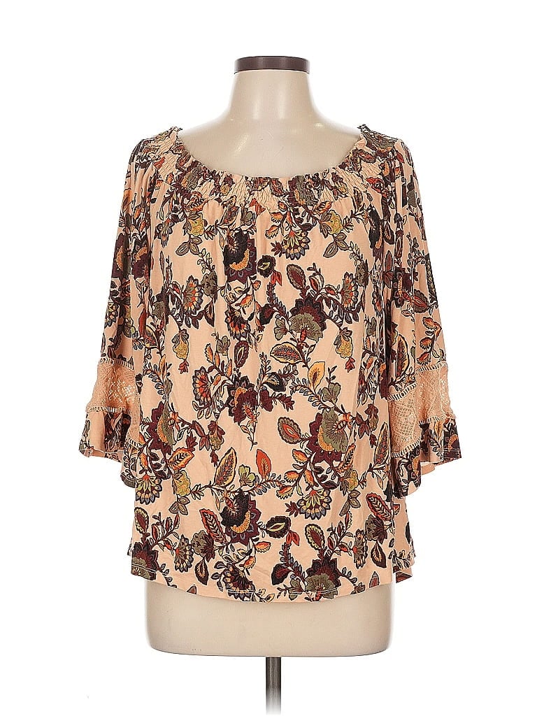 Pre-owned Daniel Rainn 3/4 Sleeve T-shirt In Brown